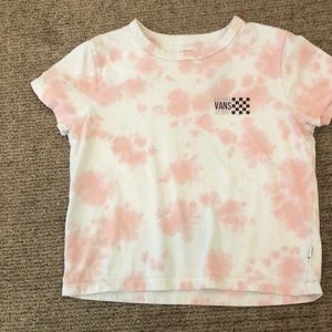 Tie dye pink vans shirt